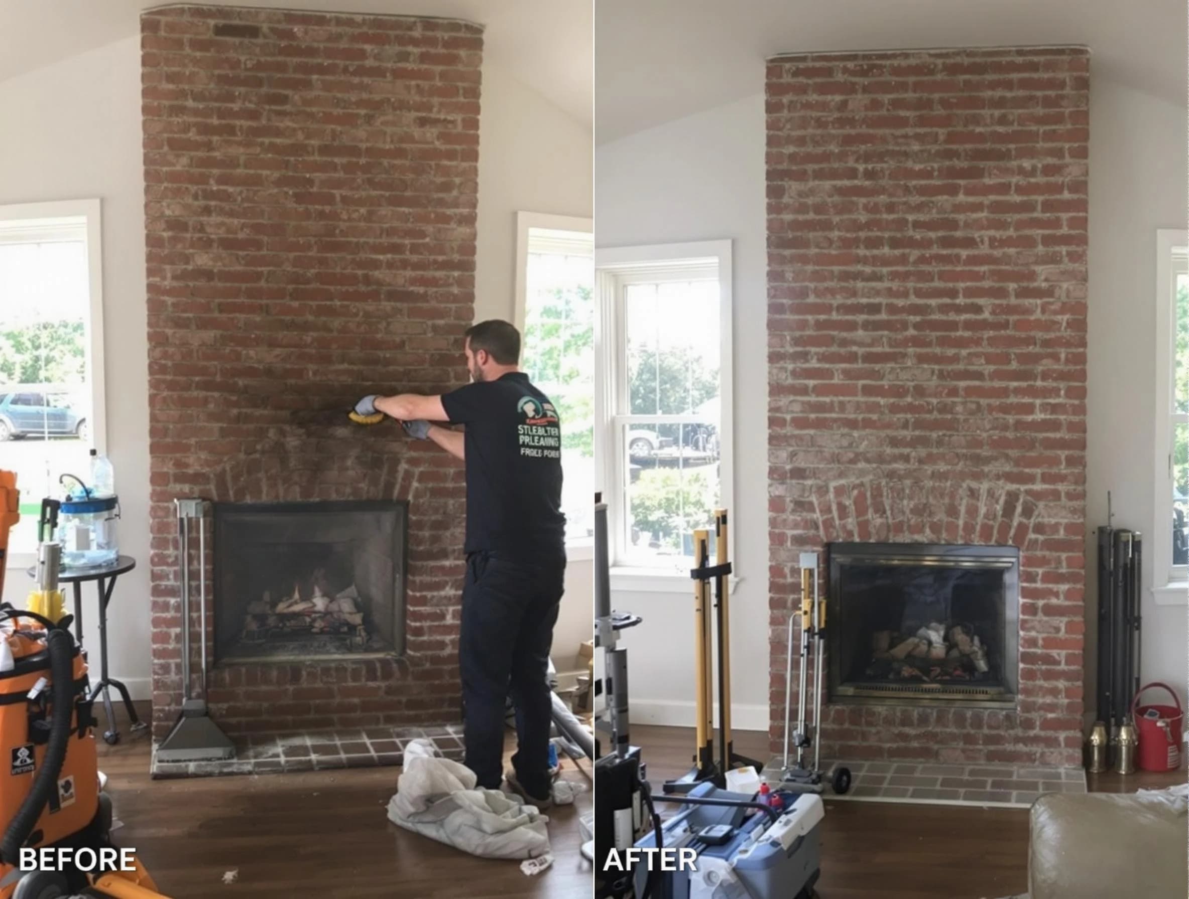 Finished chimney sweeping service by Munhall Chimney Sweep in Munhall, PA