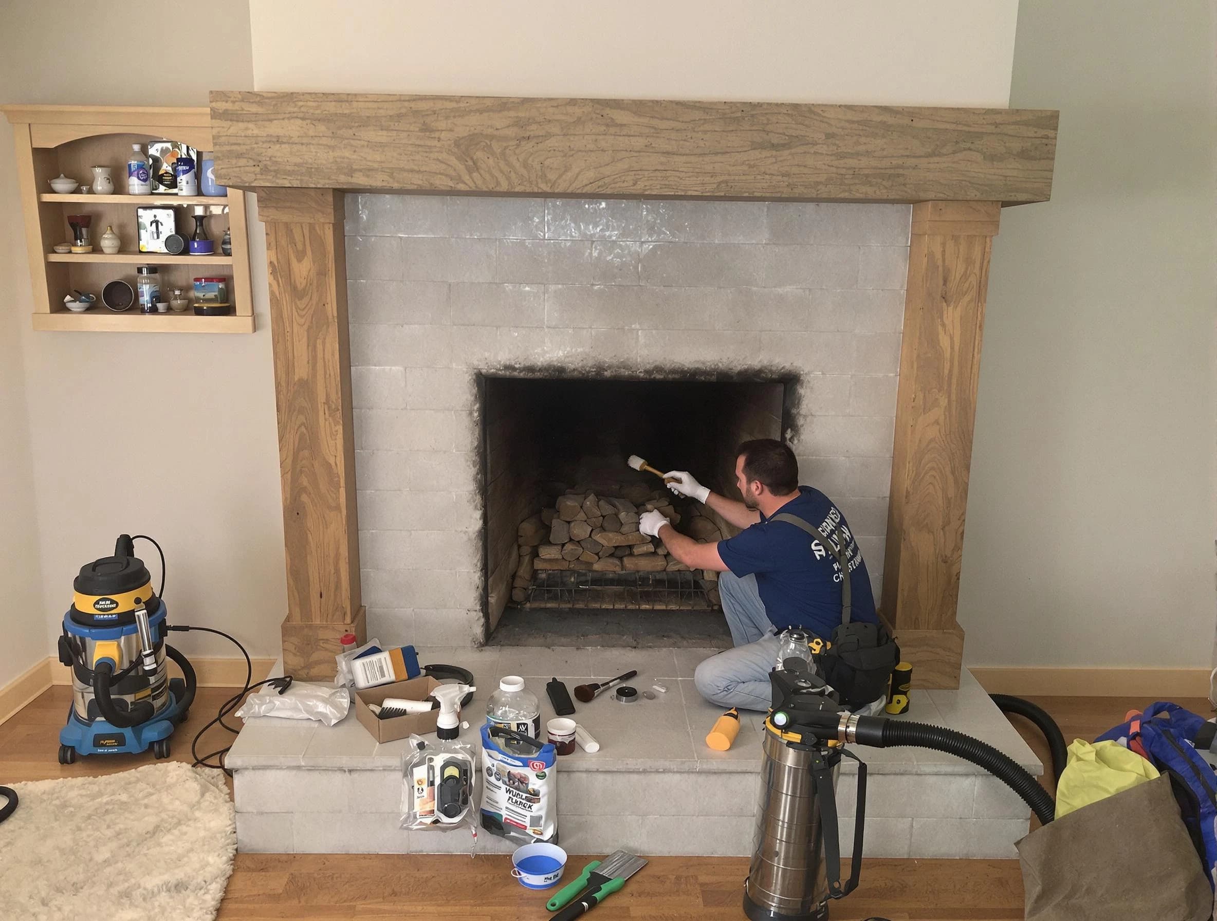 Detailed creosote removal process by Munhall Chimney Sweep in Munhall, PA