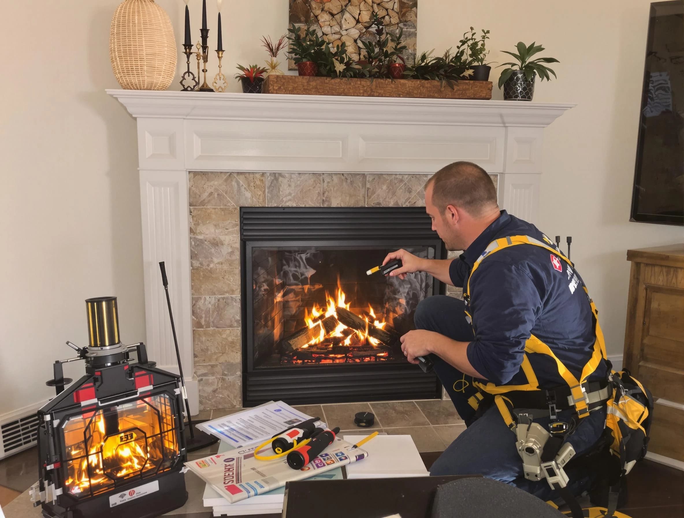 Safety-focused fireplace inspection by Munhall Chimney Sweep in Munhall, PA