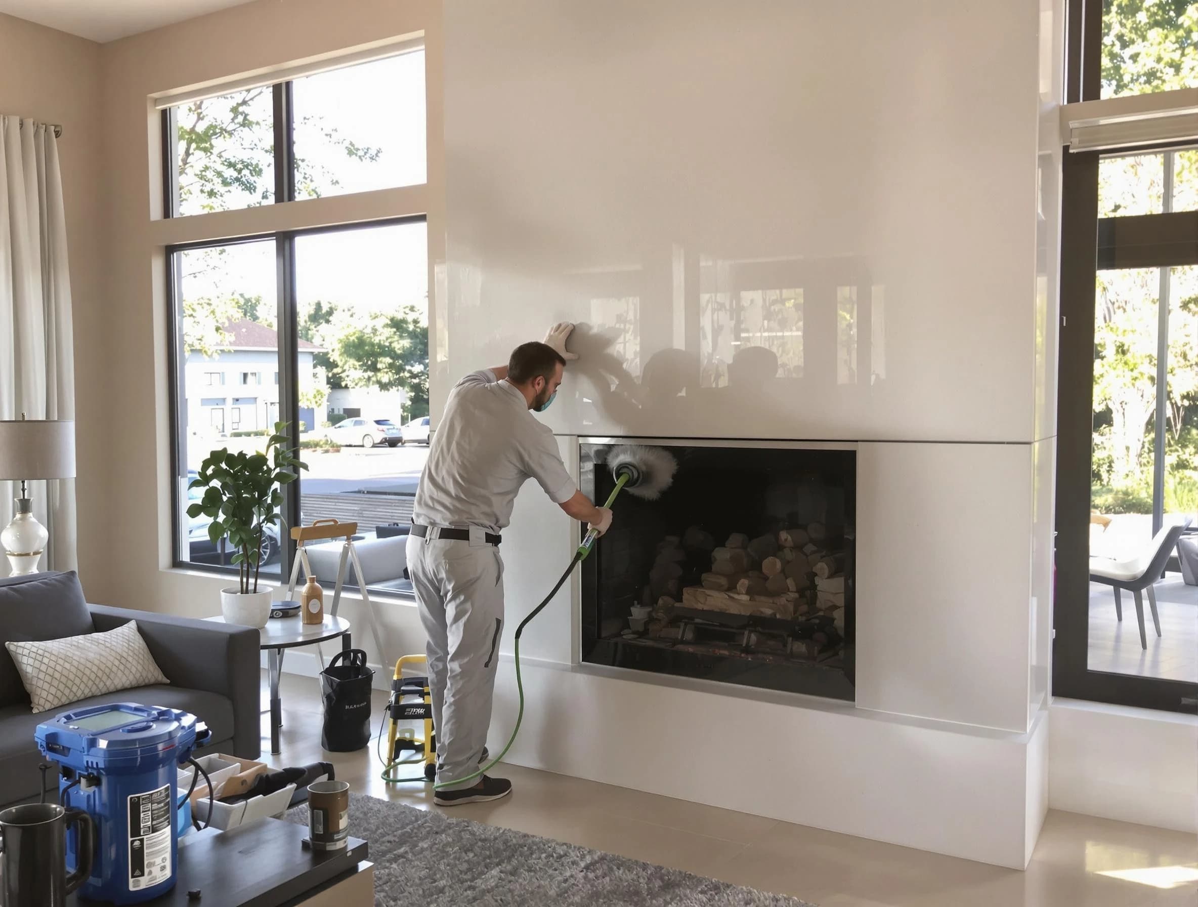 Munhall Chimney Sweep performing thorough soot removal in Munhall, PA