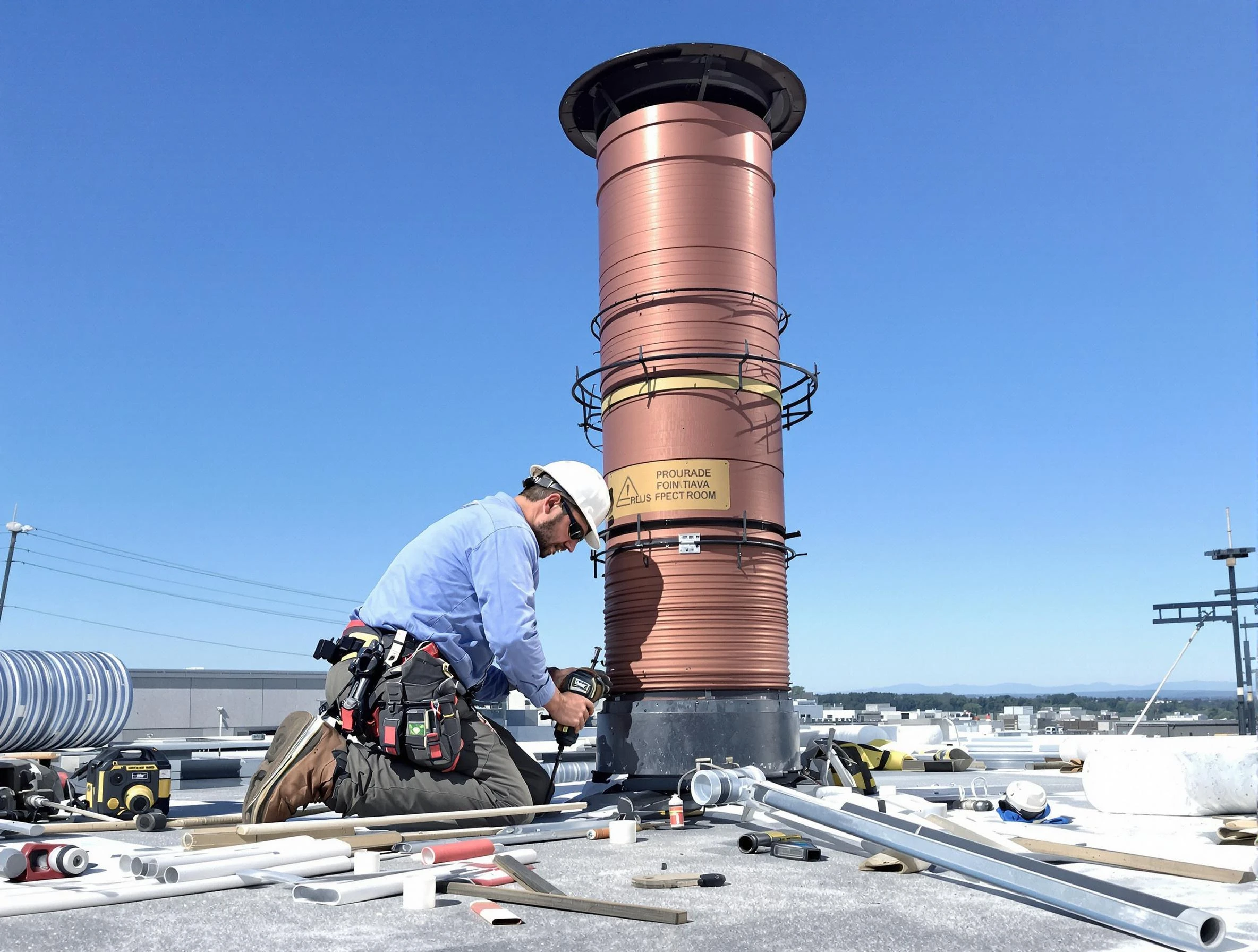 Installed chimney liner by Munhall Chimney Sweep in Munhall, PA